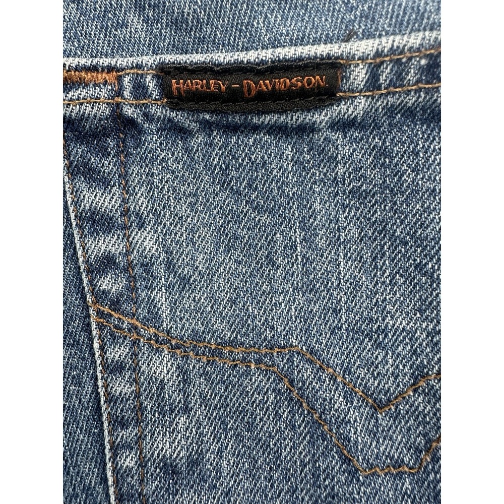 Harley-Davidson Women's Medium Blue Bootcut Denim Jeans - Picture 6 of 13